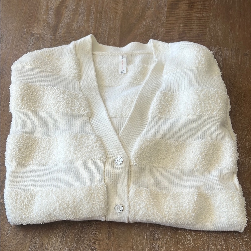 Daily Practice by Anthropologie Women's Cream Long Cardigan Sweater